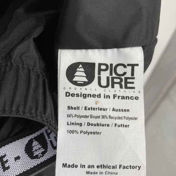 Picture Mens Red Navy Pockets Long Sleeve Full Zip Hooded Snow Ski Jacket Small - Picture 5 of 5